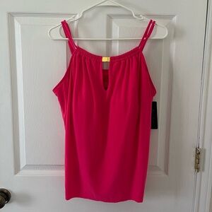 Aqua Green Pink Swim Top